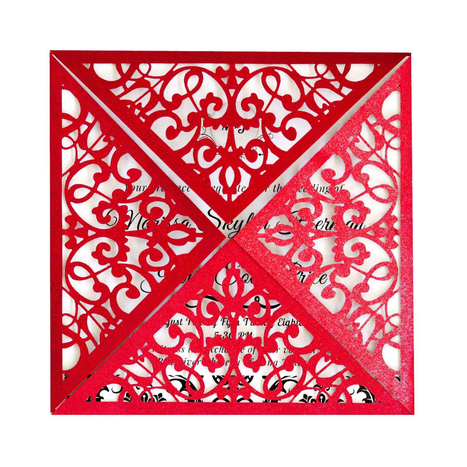 Business Invitation Card Latest Invitation Laser Cut Paper Square Wedding Invitation